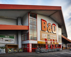 Outside of a B&Q superstore