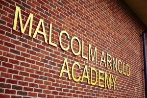 Malcolm Arnold Academy security doors by Metador