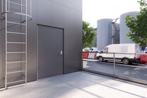Defender Xtreme High Security steel door in utilities environment