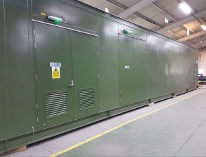 Green building with embedded green doors