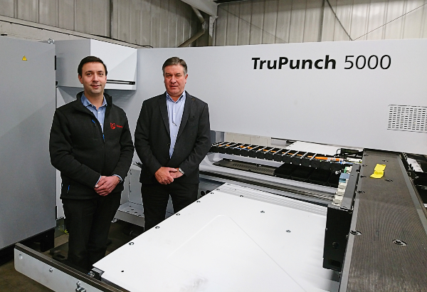 Metador's Tristan and Simon with the new TruPunch 5000 machine 