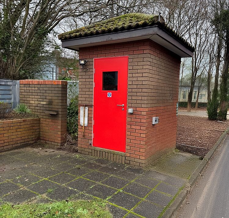 Steel fire exit door