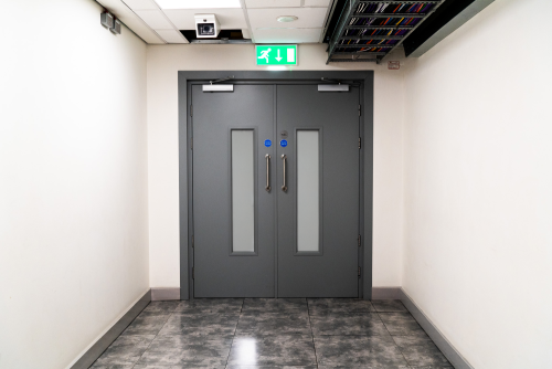 double fire rated steel internal doorset