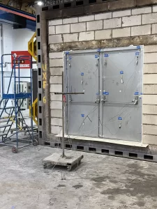EI steel fire door testing